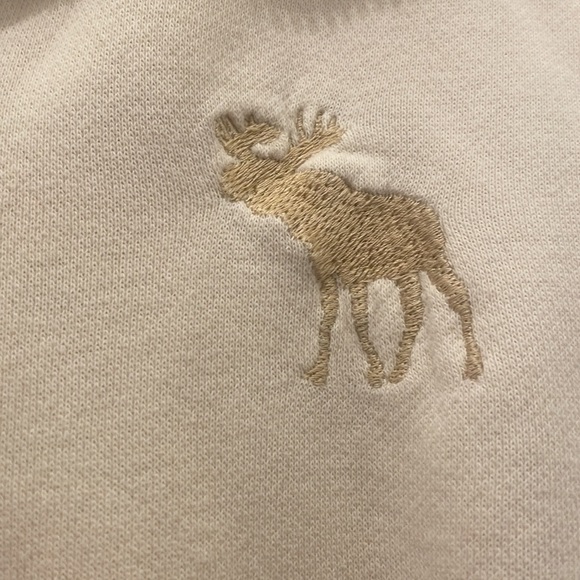 Abercrombie and Fitch cream sherpa long sleeves cotton jacket comfy large - Picture 5 of 11